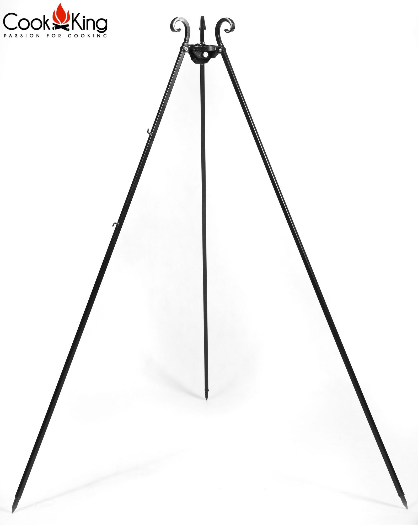 Dreibein Gestell H 180 cm aus Naturstahl Grill Tripod Grillständer Schwenkgrill