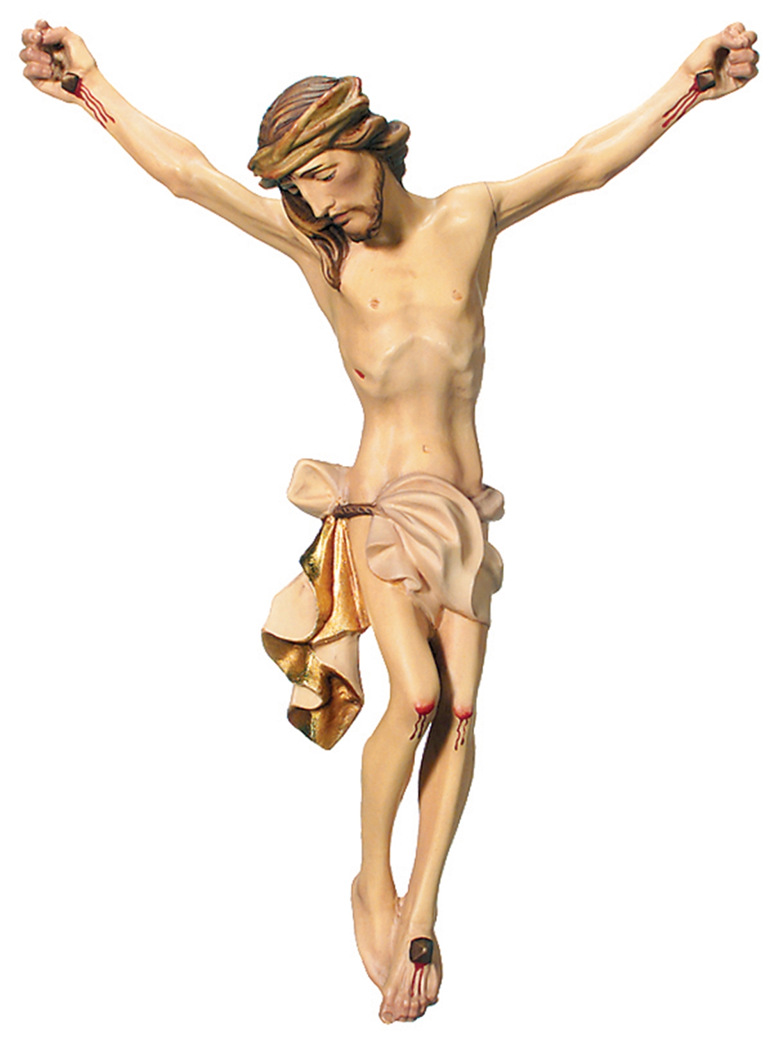Holzfigur Jesus Christus Figur für Kruzifix/ Kreuz "Leonardo" H 20 cm Statue Ahornholz Holzstatue