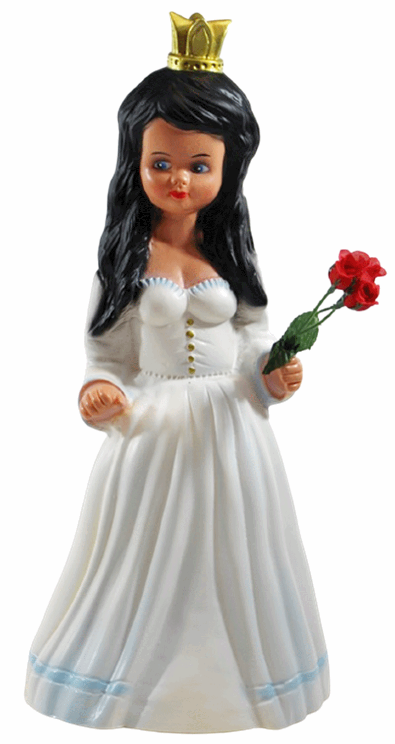 Deko Figur Schneewittchen Gartenfigur stehend Märchenfigur H 40 cm Dekofigur aus Kunststoff