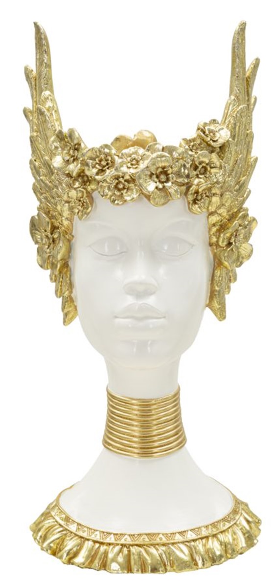 Dekofigur klassische Büste Göttin der Weisheit Athene Skulptur als Vase Behälter nutzbar H 38 cm