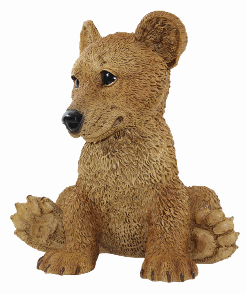 Dekofigur Tierfigur Bärfigur junger Bär sitzend Kollektion Castagna Sammlerfigur aus Resin H 22 cm