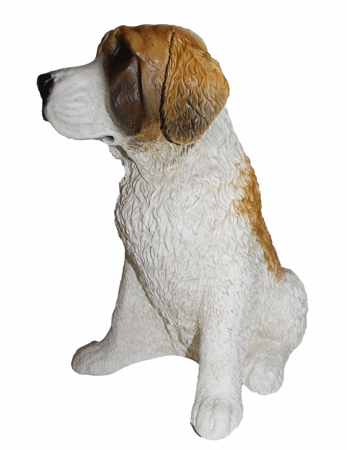 Deko Figur Hund Bernhardiner Hundefigur Saint Bernard sitzend Kollektion Castagna aus Resin H 32 cm