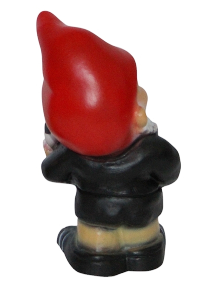 Gartenzwerg Schiedsrichter Fußball klein Höhe 17 cm Gartendeko Dekofigur Zwerg aus Kunststoff