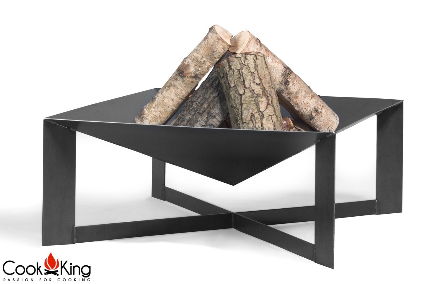 Feuerschale "Cuba" B 70 cm Feuerstelle für Garten aus Stahl Feuerkorb als Wärmequelle oder Grill