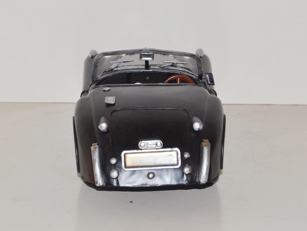 Blechauto Nostalgie Modellauto Jaguar XK 120 Cabrio in schwarz Oldtimer L 30 cm aus Blech