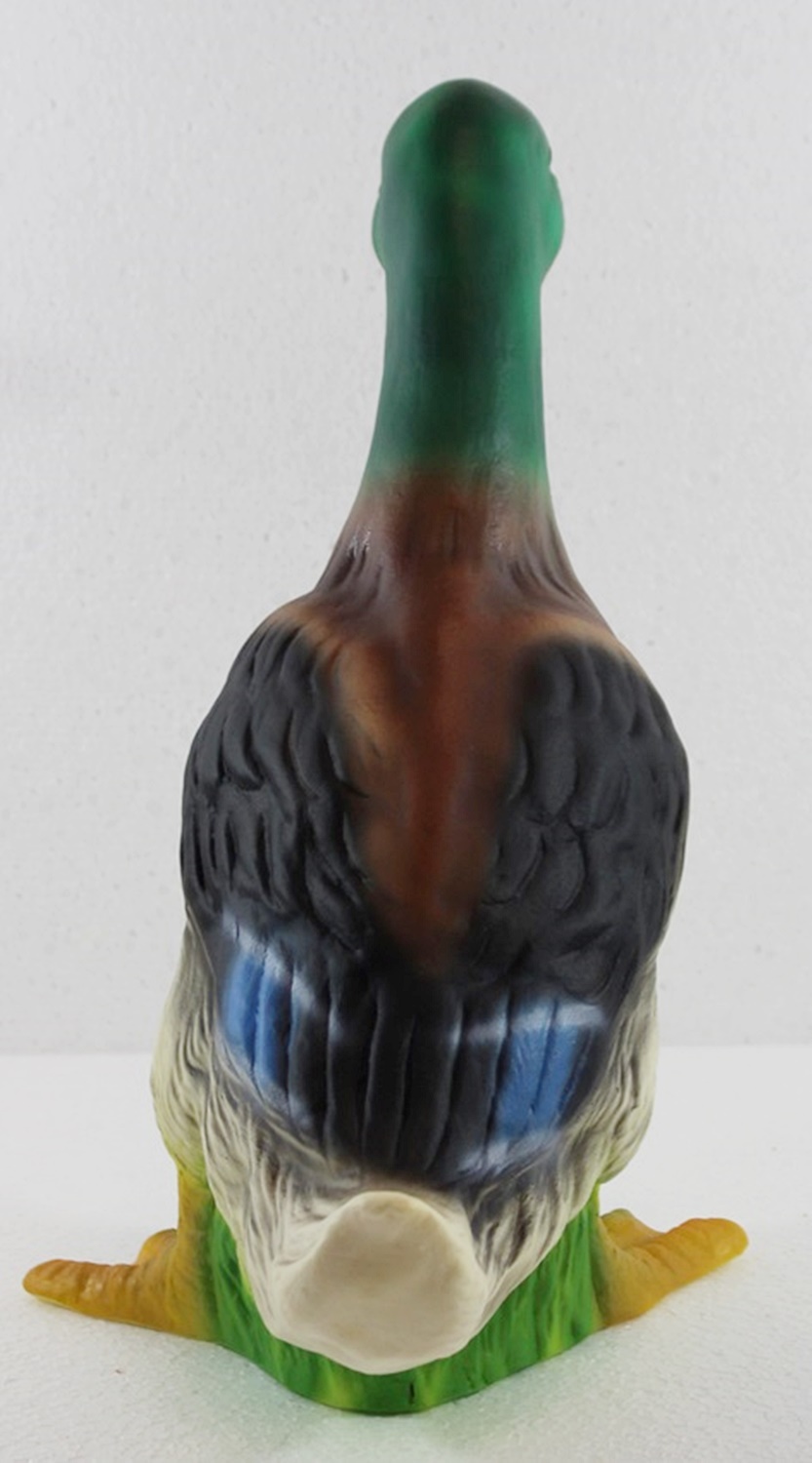Deko Garten Figur Dekofigur Tierfigur Ente stehend bunt aus Kunststoff Höhe 30 cm
