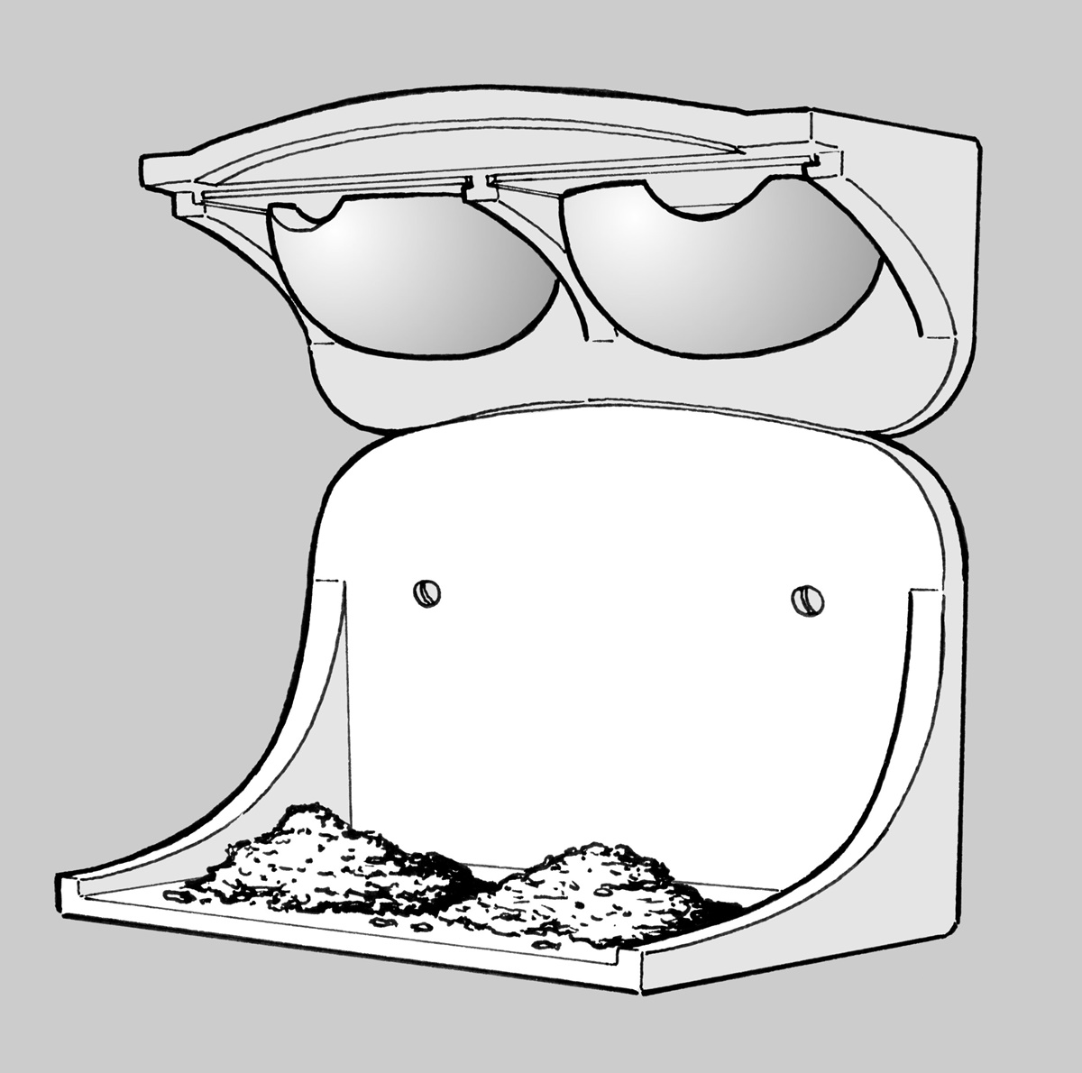 Naturschutzprodukt Zubehör Kotbrett für Mehlschwalben-Fassadennest Nr. 11 Hygieneartikel