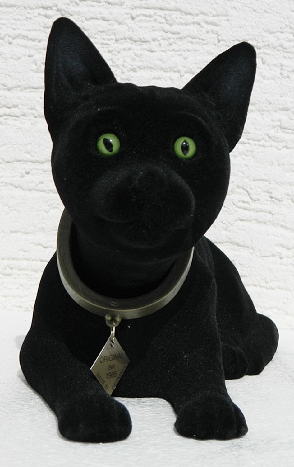 Wackel Figur Katze Wackelfigur Höhe 17 cm groß schwarz Dekofigur mit Wackelkopf