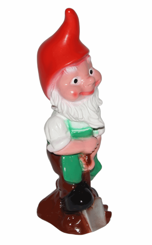 Gartenzwerg Figur Zwerg mit Spaten H 20 cm stehend Gartenfigur aus Kunststoff