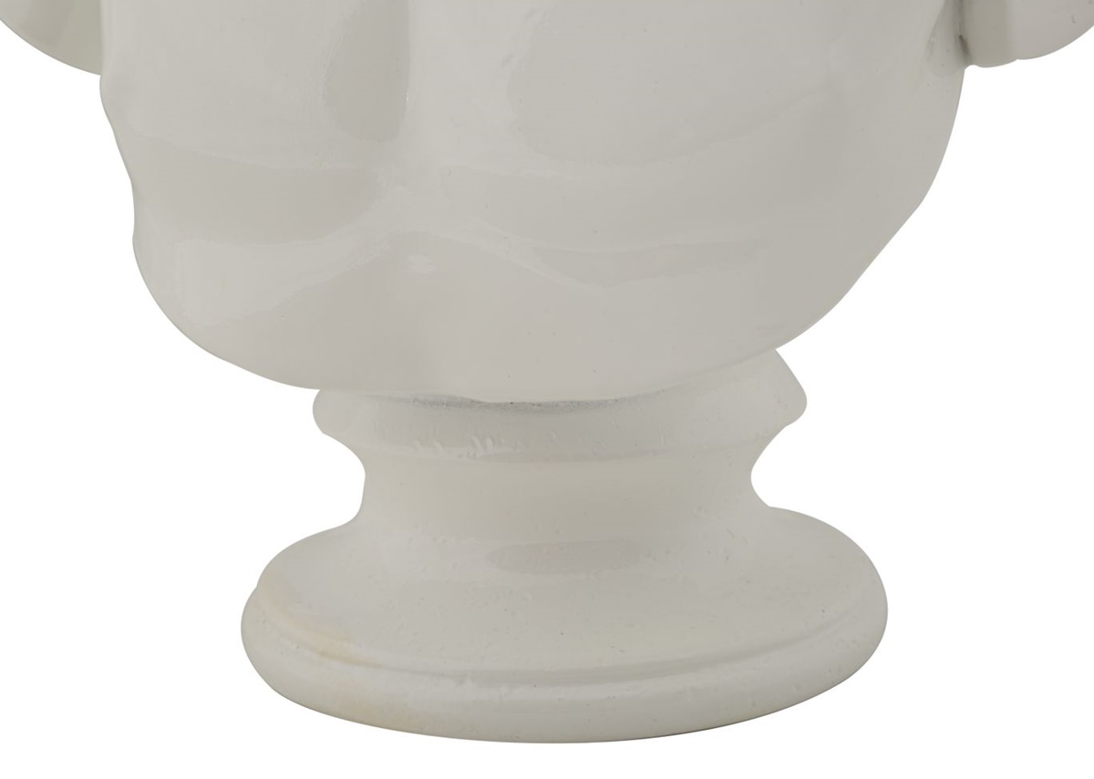 Dekofigur klassische Männerbüste Replikat römischer Soldat Centurio Statue weiß H 25 cm