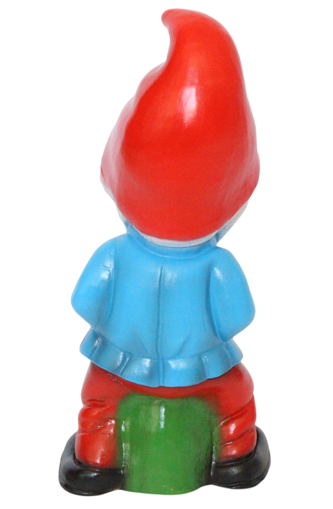 Gartenzwerg mit Karren zum Bepflanzen Höhe 41 cm Gartenfigur Dekofigur Zwerg Kunststoff