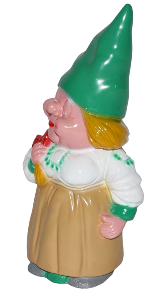 Gartenzwerg Heinzelweibchen Figur Zwerg Frau H 35 cm Gartenfigur aus Kunststoff