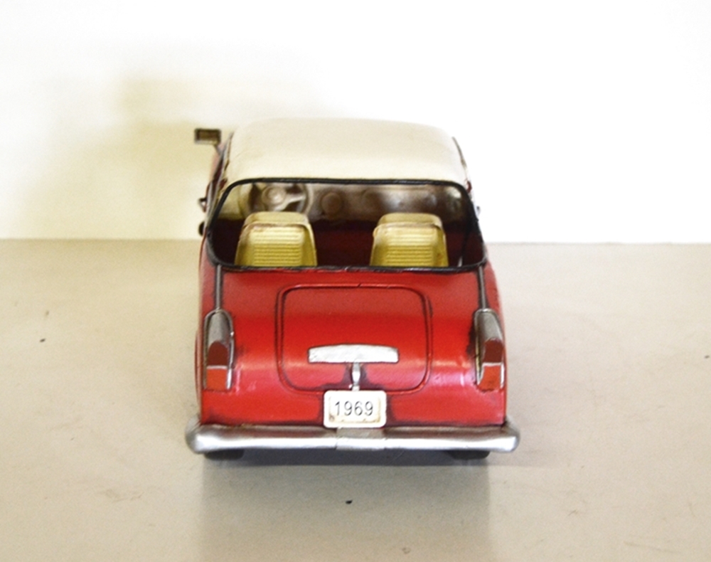 Blechauto Nostalgie Modellauto Goggo in rot Oldtimer Goggomobil TS 250 Coupe L 26 cm aus Blech