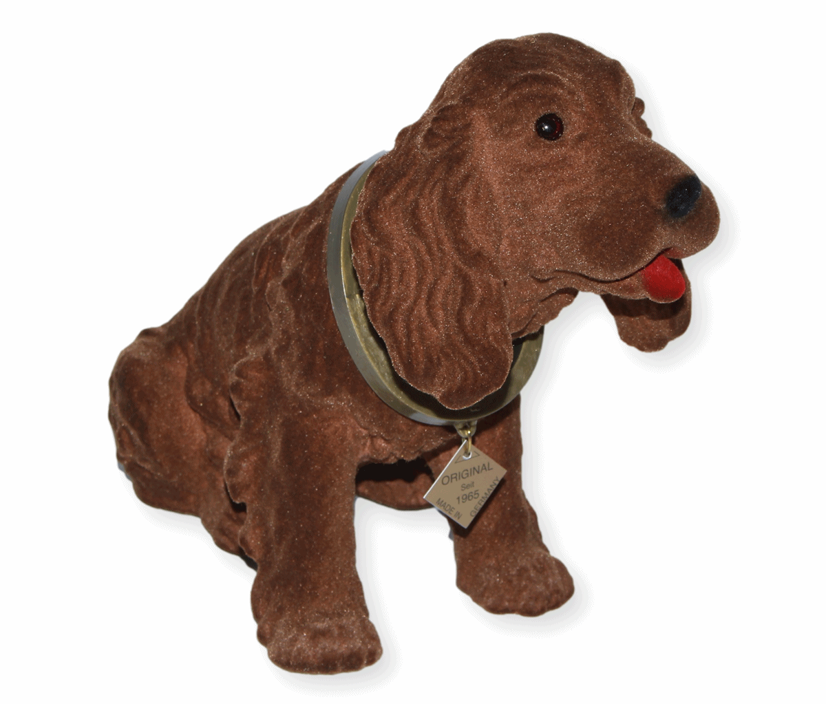 Wackel Figur Hund Cocker Spaniel Wackelfigur H 19 cm groß Dekofigur mit Wackelkopf