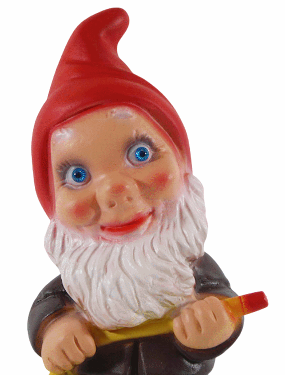 Gartenzwerg Deko Garten Figur Zwerg Gärtner mit Wasserschlauch stehend aus Kunststoff Höhe 20 cm