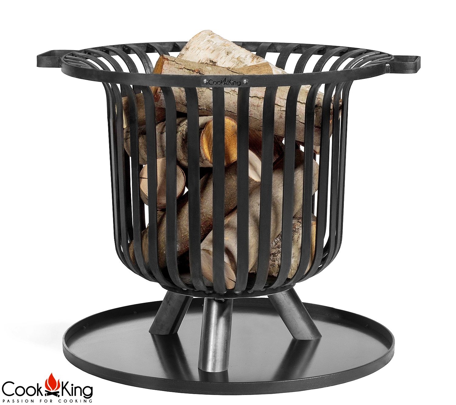 Bodenplatte für Feuerkörbe Ø 60 cm Bodenschutz aus Stahl für Feuersäulen