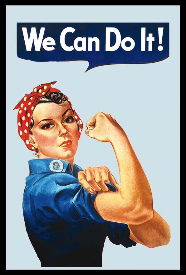 Set: 2 Spiegelbilder American Legend "We Can Do It!" & Uncle Sam 30x20 cm Hinterglasdruck mit Rahmen