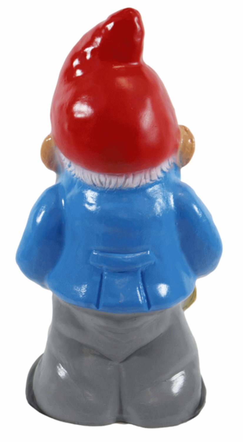 Gartenzwerg Deko Zwerg Maler stehend mit Ei und Pinsel H 28 cm aus Kunststoff Ostern Garten Figur