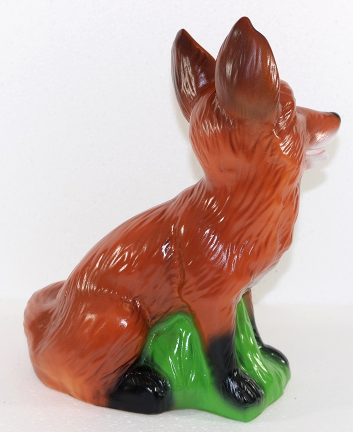 Deko Garten Figur Dekofigur Gartenfigur Tierfigur Fuchs sitzend aus Kunststoff Höhe 28 cm