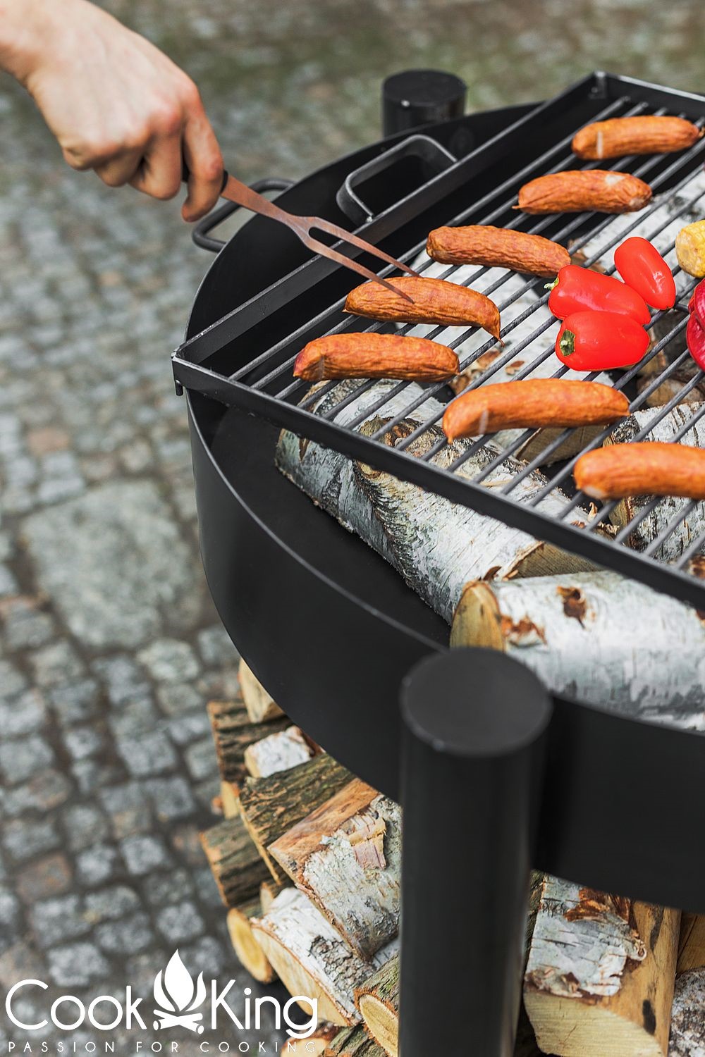 Feuerschale "Montana" high Ø 70 cm Feuerstelle für Garten aus Stahl als Wärmequelle oder Grill