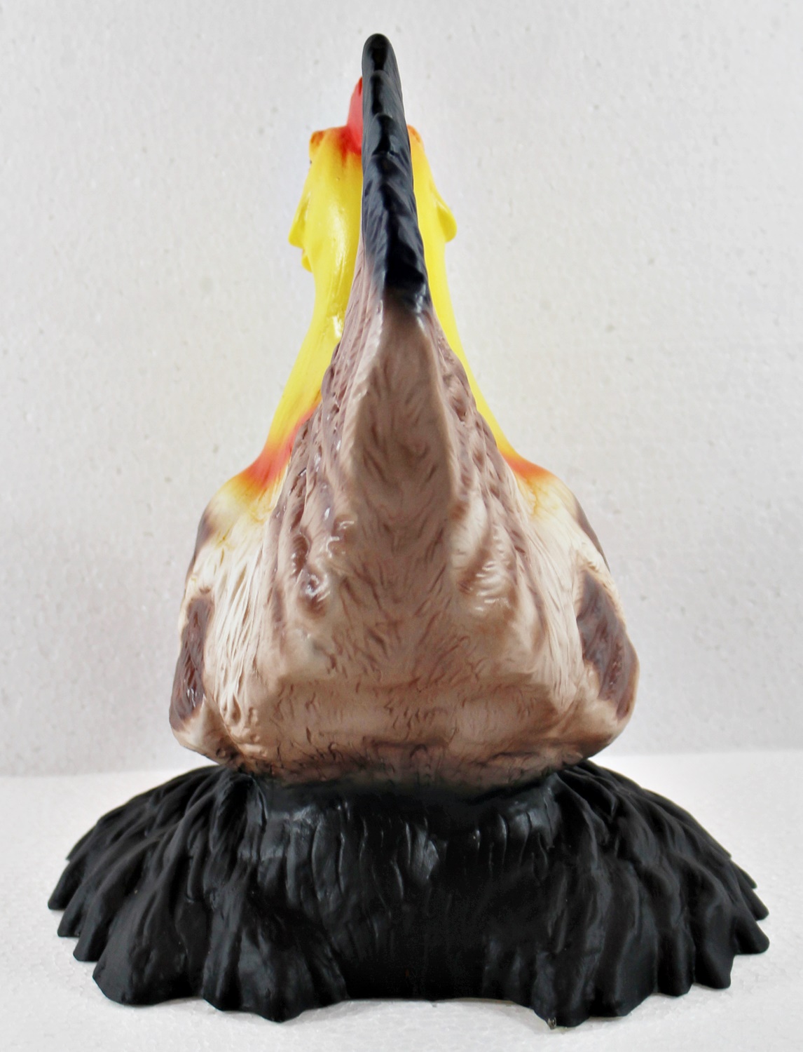 Deko Garten Figur Dekofigur Gartenfigur Tierfigur bunte Henne stehend aus Kunststoff Höhe 24 cm