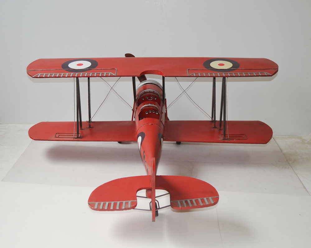 Blechflugzeug Nostalgie Modellflugzeug Oldtimer Marke Avro Tutor Flugzeug aus Blech L 98 cm