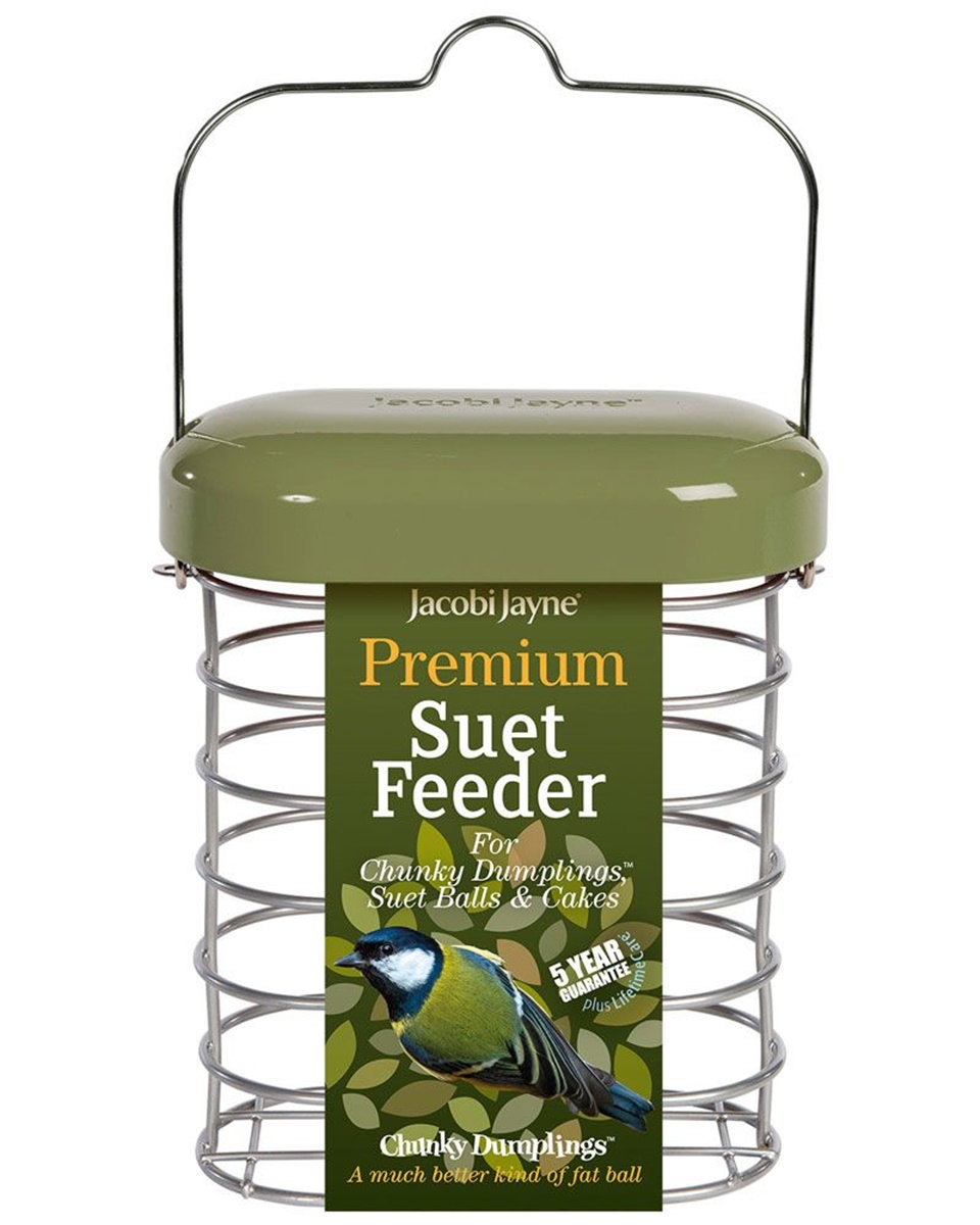 Futterkorb Premium Futterstation für 6 Meisenknödel oder 2 Cakes H 27 cm aus Metall