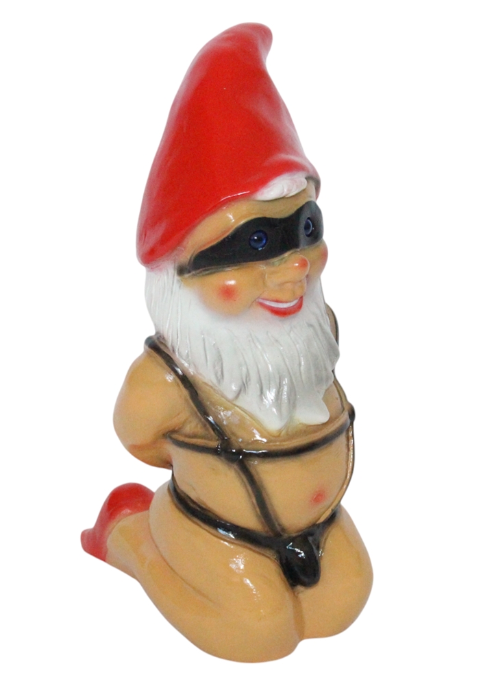 Gartenzwerg Unterwürfig gegenüber Domina Zwerg Höhe 25 cm gewagte Zwergenfigur