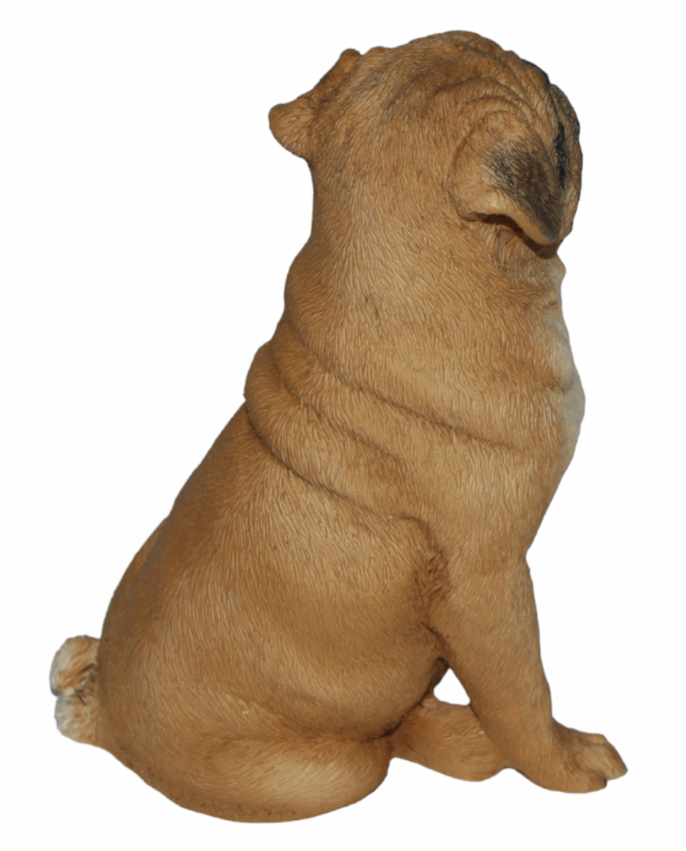 Dekofigur Mops H 11,5 cm Deko Hundefigur Hund Figur Kollektion Castagna aus Alabaster