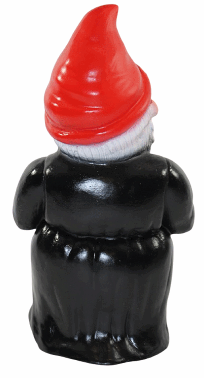 Deko Figur Zwerg Mönch H 29 cm Gartenzwerg Pfarrer Gartenfigur stehend aus Kunststoff