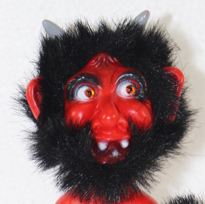 Souvenir Wackel Figur Teufel klein H 16 cm Wackelfigur Original mit Wackelkopf