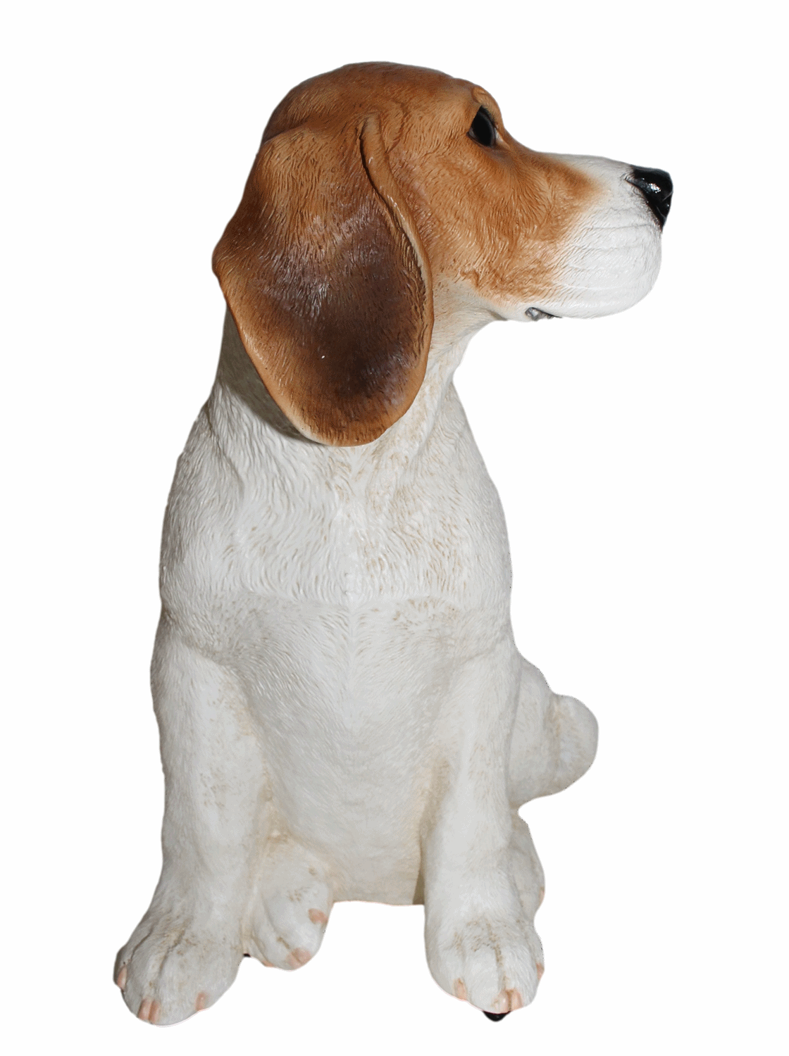 Deko Figur Hund britischer Beagle Adult Hundefigur sitzend Kollektion Castagna aus Resin H 31 cm