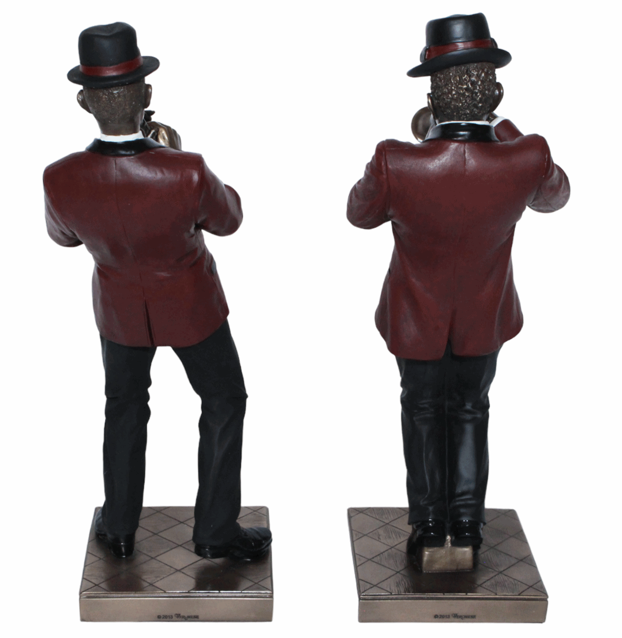 Deko Figur Jazz Musiker Figuren Trompeter und Klarinettist H 30 cm Dekofigur Jazz Band