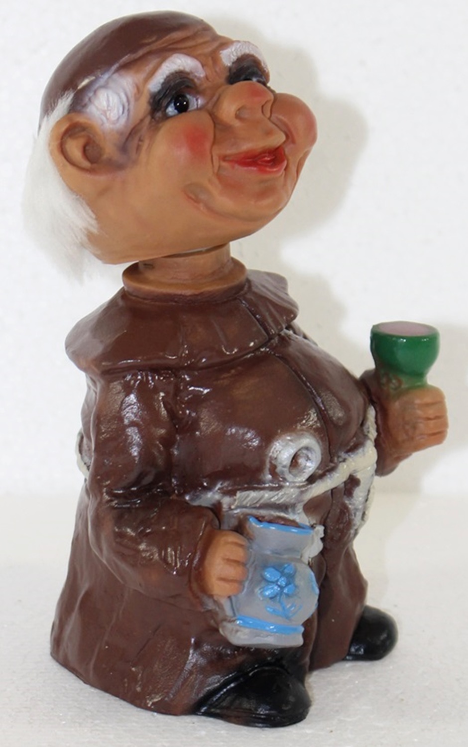 Souvenir Wackel Figur Mönch groß H 24 cm Wackelfigur Original mit Wackelkopf