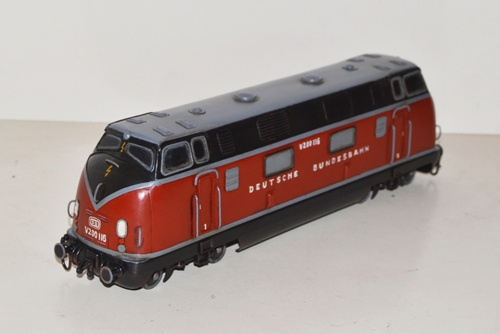 Blechmodell Nostalgie Diesellok V 200 166 Lokomotive Länge 37 cm Oldtimer Modelllokomotive aus Blech