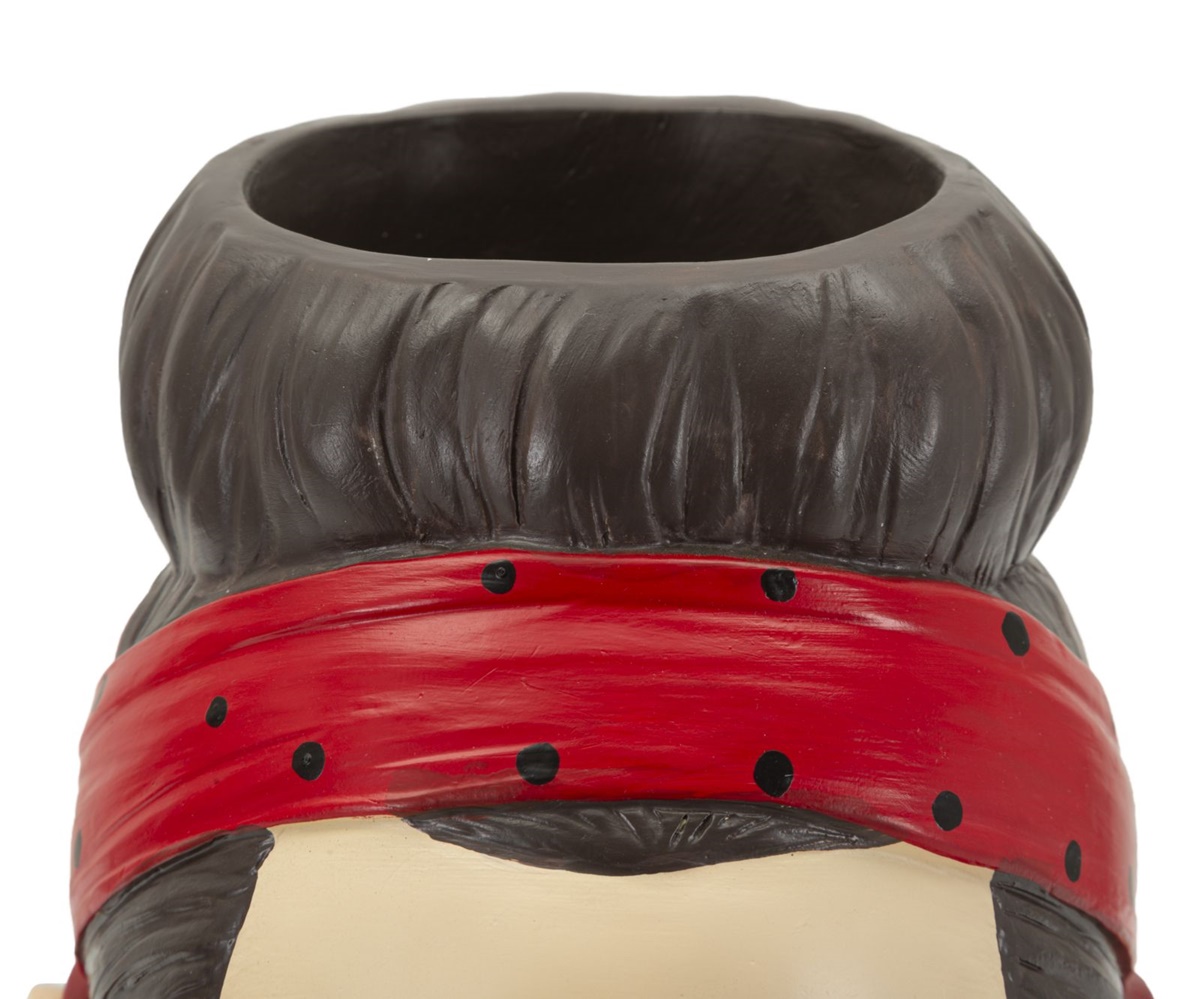 Dekofigur Büste elegante Dame Hollywood stillvolle Skulptur als Vase nutzbar Frauenbüste H 27 cm