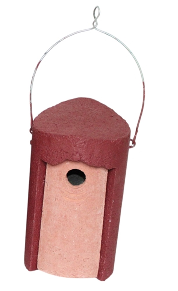 Nisthöhlen Set in Rot – 3 Vogelhöhlen 1B oval, 1B 26 mm, 2GR Nisthilfen für Gartenvögel