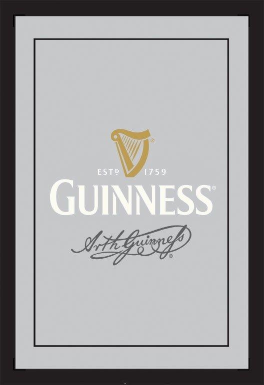 Set: 2 Spiegelbilder Guinness Bier Pelikan 30x20 cm Bar Deko Wandbilder Hinterglasdruck mit Rahmen