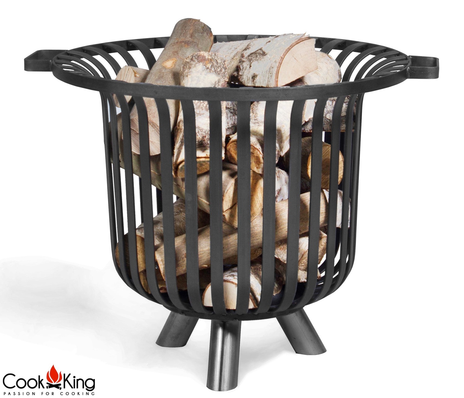 Feuerkorb "Verona" Ø 60 cm Feuerstelle für den Garten aus Stahl Feuersäule als Wärmequelle oder Gril