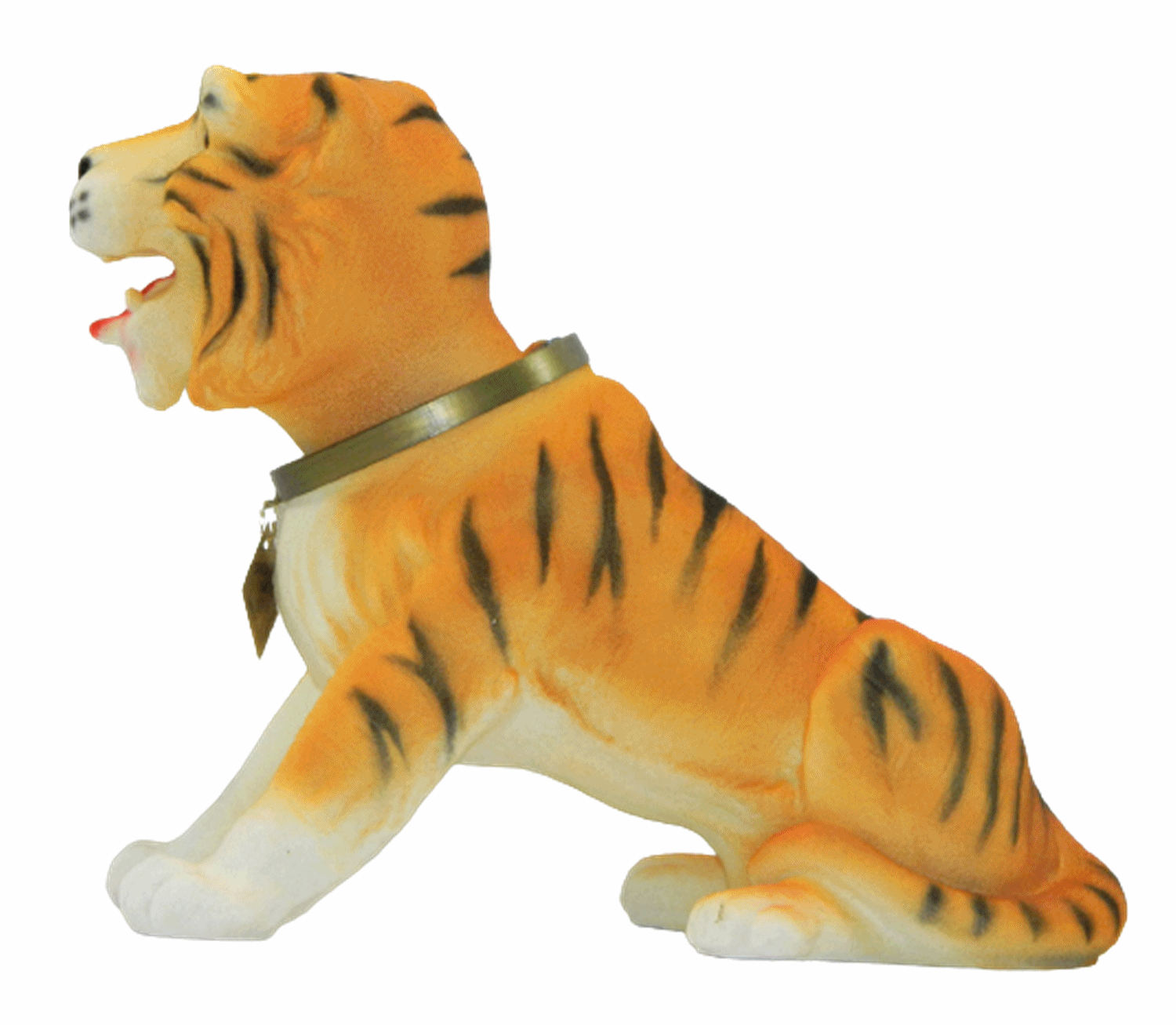 Wackel Tier Figur Tiger groß Wackelfigur H 21 cm sitzend Dekofigur mit Wackelkopf