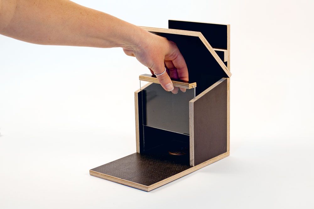 Naturschutzprodukt Futterautomat für Eichhörnchen mit Futter (500 g) Futterstation aus Holz