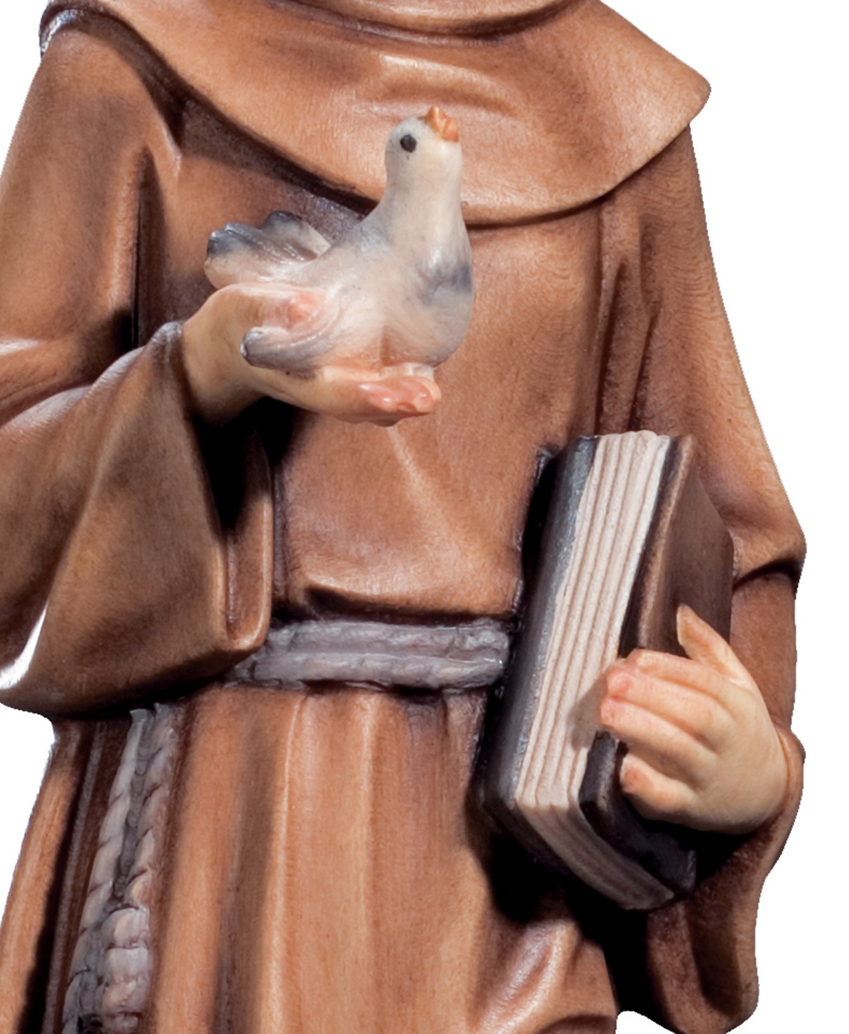 Heiligenfigur Heiliger Franziskus H 15 cm Franz von Assisi Holzfigur Holzstatue Statue aus Ahornholz