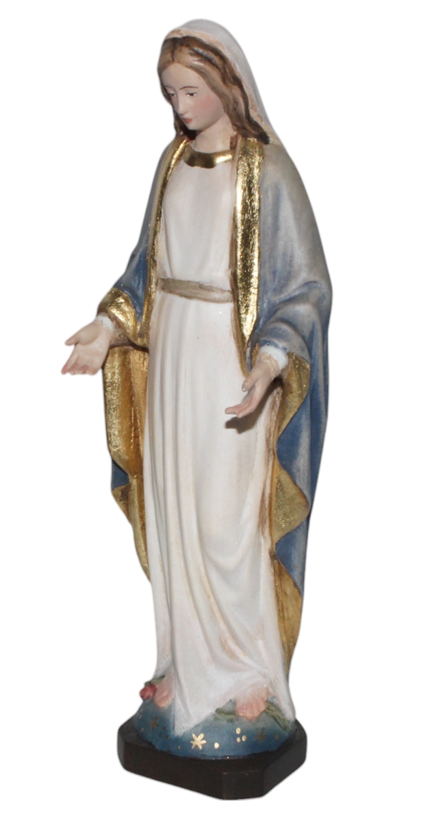 Heiligenfigur Gnadenspenderin Madonna H 12 cm Heilige Maria Schutzpatronin Statue aus Ahornholz