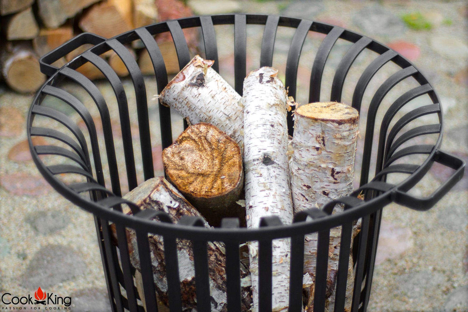 Feuerkorb "Verona" Ø 60 cm Feuerstelle für den Garten aus Stahl Feuersäule als Wärmequelle oder Gril