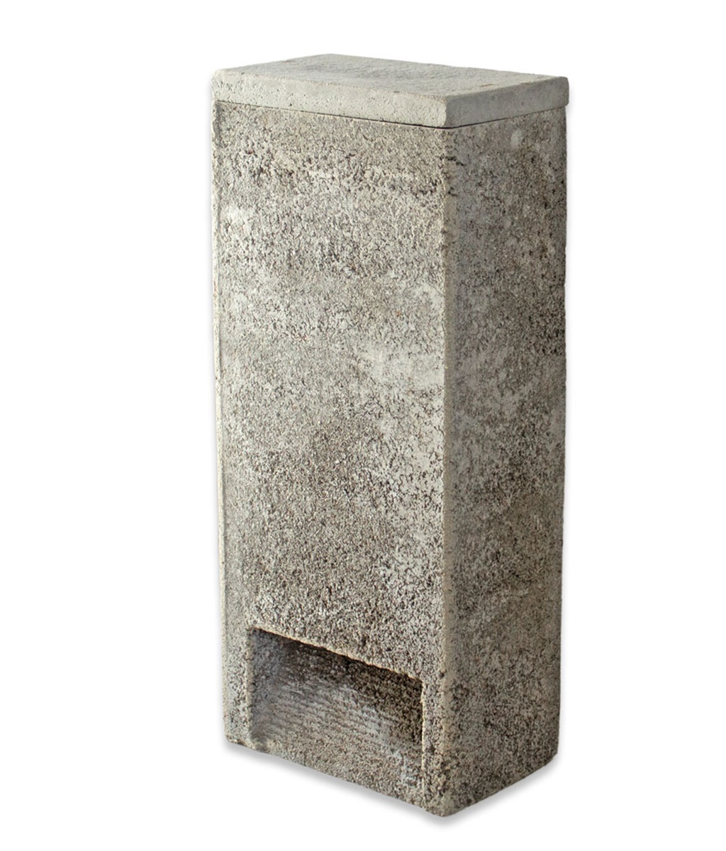 Naturschutzprodukt Fledermaus-Fassadenröhre Typ 2FR zur Reihenbildung H 47,5 cm aus Holzbeton