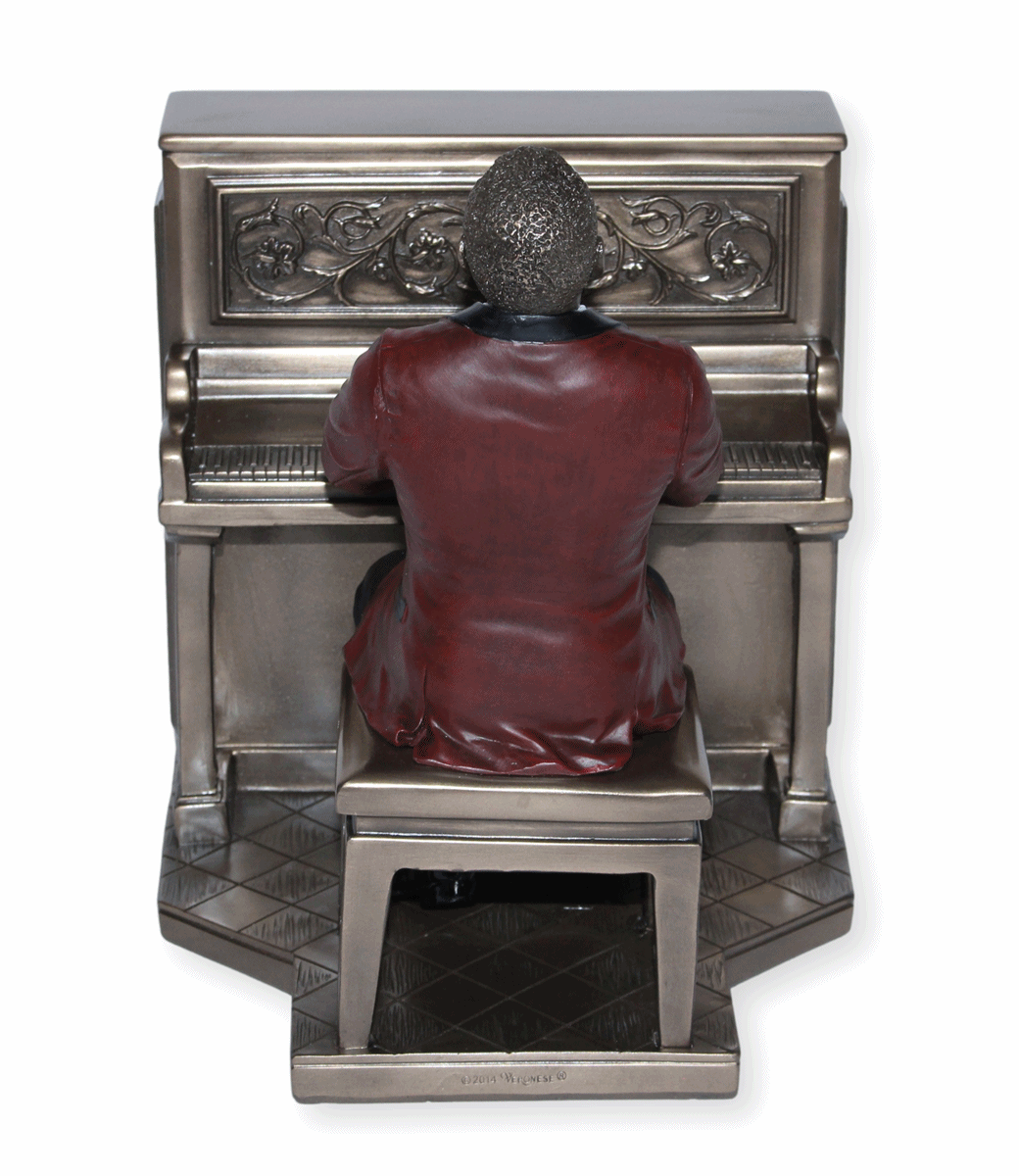 Deko Figur Jazz Musiker Figur Pianist H 22,5 cm Jazz Band Dekofigur mit Piano