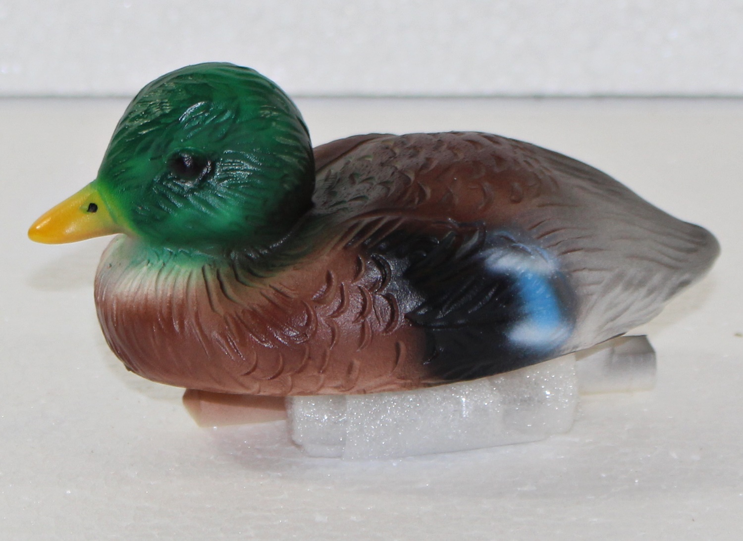 Deko Garten Figur Dekofigur Gartenfigur Teichfigur Schwimmente Entlein bunt aus Kunststoff Höhe 7 cm