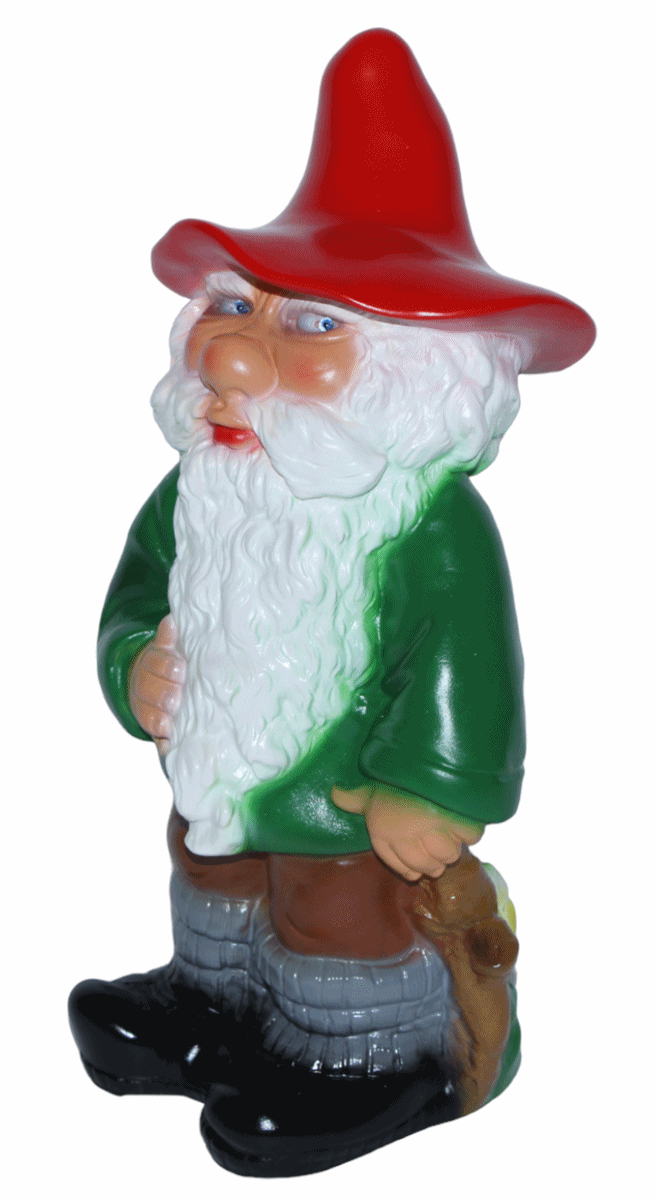 Deko Figur Waldzwerg stehend H 32 cm Gartendeko Gartenfigur Gartenzwerg aus Kunststoff