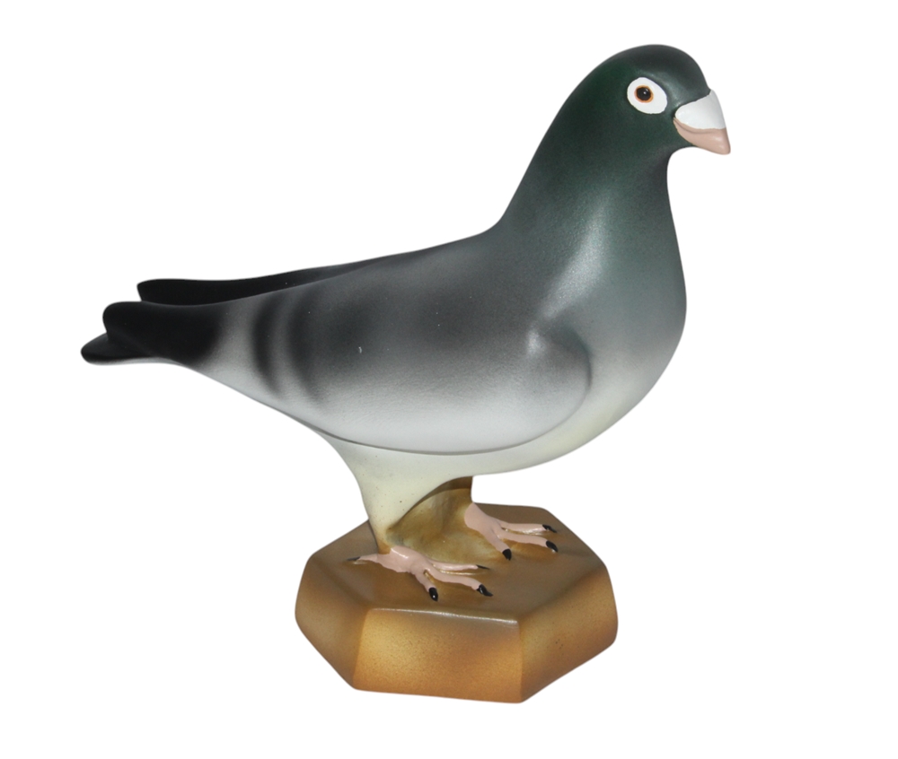 Deko Figur Gartenfigur Vogel Taube stehend H 23 cm x L 26 cm Vogelfigur Tierfigur aus Kunstharz