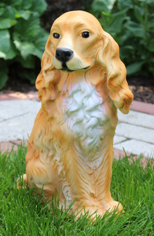Dekorationsfigur Hund Cocker Spaniel H 32 cm Dekofigur aus Kunstharz